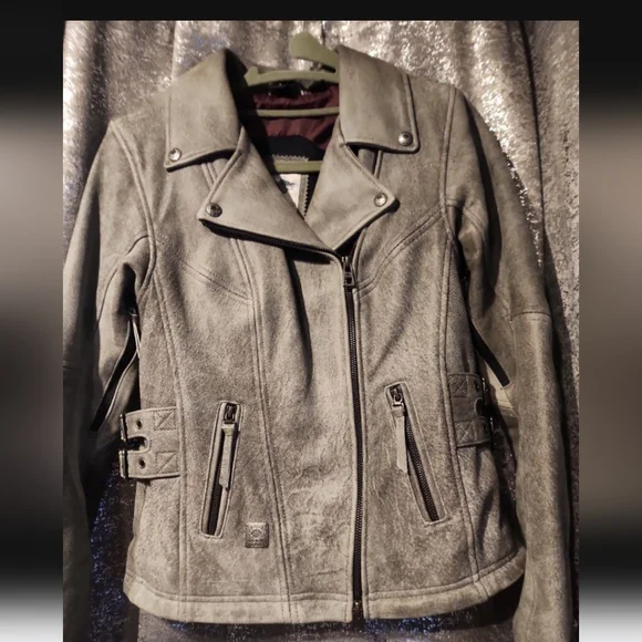 Harley Davidson Pierce Leather Biker Jacket Heavyweight Lambskin Moto b size xs - Picture 1 of 8